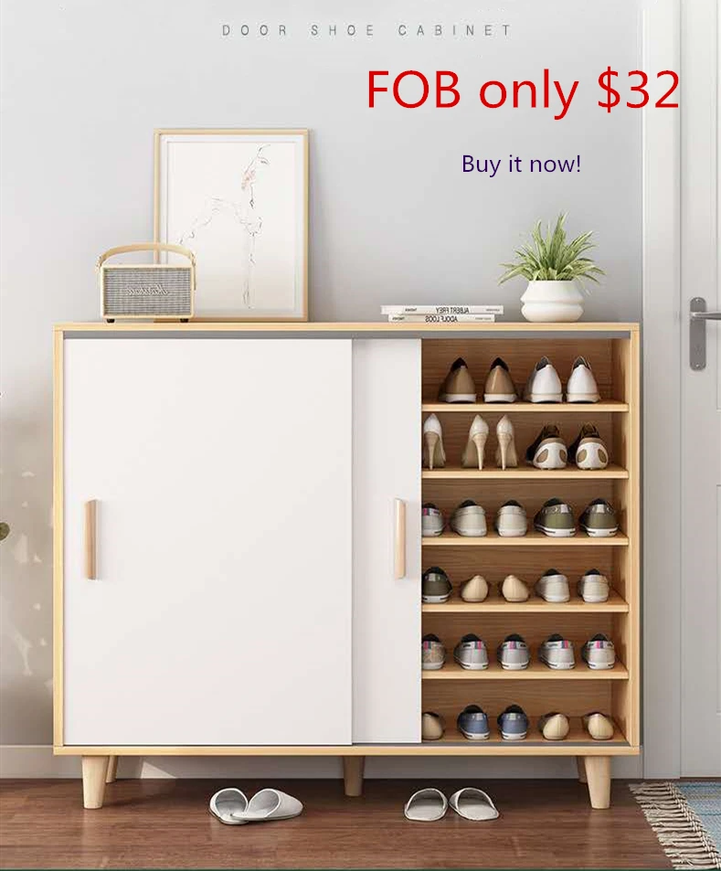 Wooden Shoe Racks Storage Shelves Shoe Cabinet Furniture Shoe Organizer