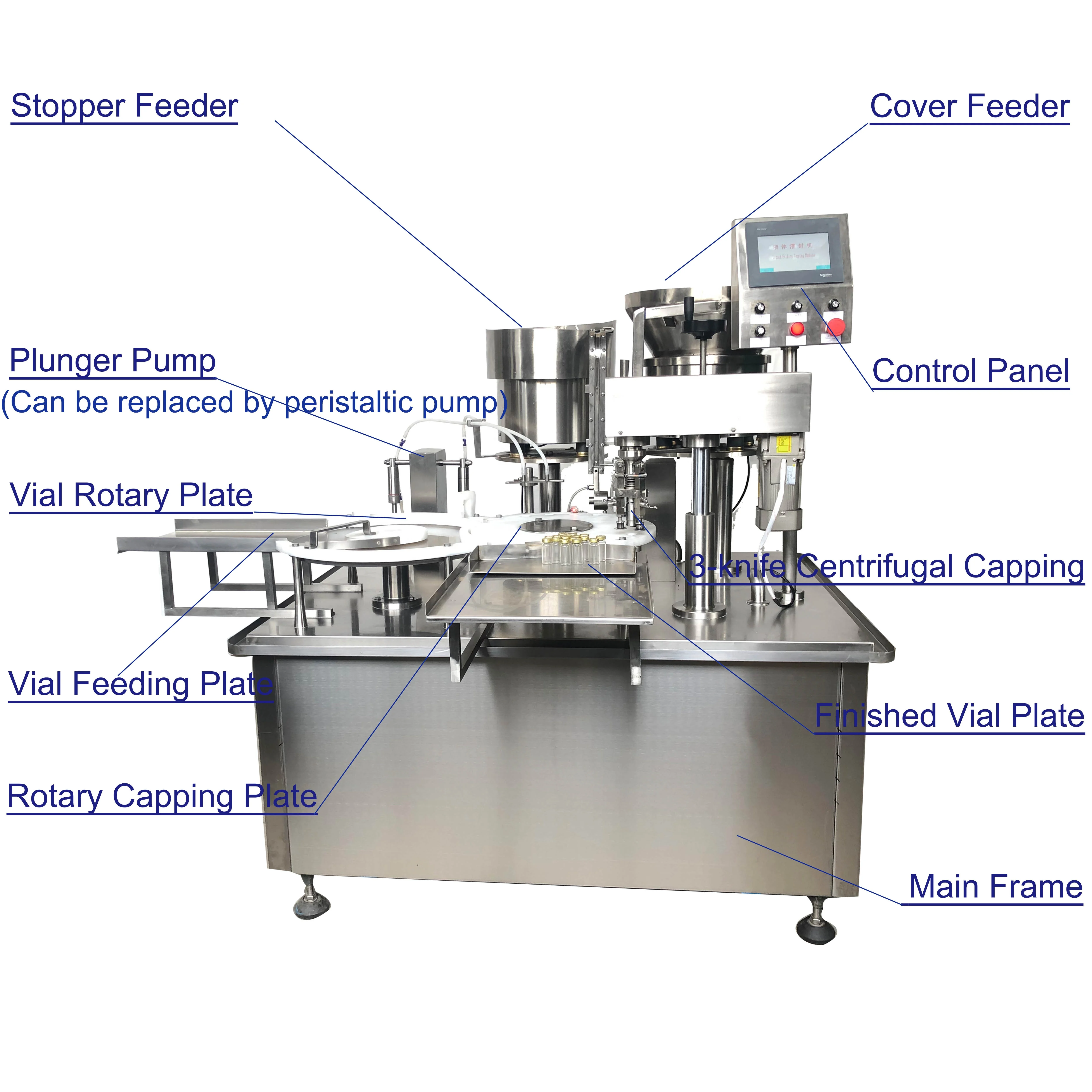 Small Glass Bottle Automatic Liquid Vial Pneumatic Filling And Capping Machine Cosmetic Perfume Filling Machine