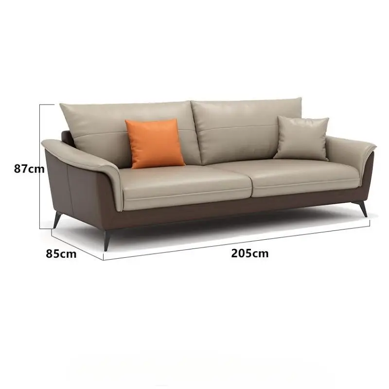Factory Direct Sales Nordic Style Office Leisure Leather Sofa Customized Living Room Sofa Set For Home