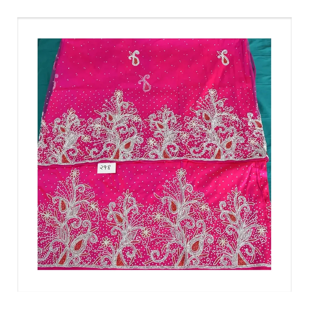 Rajgadhia Exports Beaded George Wrapper Nigerian Women African George Wrapper for Women