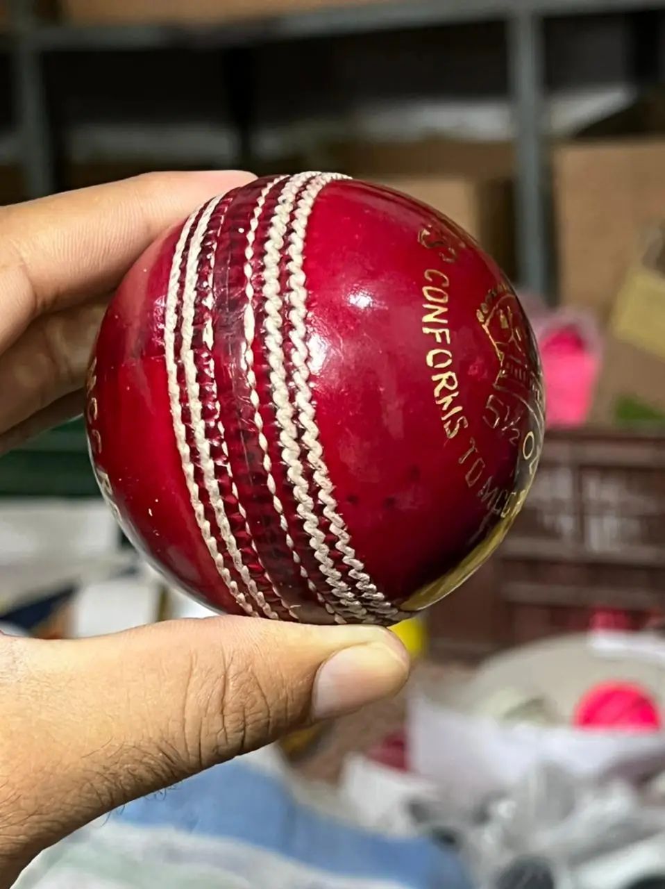 Leather Cricket Ball Red Color Hard and Seasoned Hand Stitched Indoor and Outdoor Practice Cricket Team Balls
