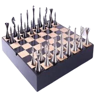 Single Peace Pine Wood Table Games Indoor Sports Chess Board with Wooden Pieces for Playing Checkers and Chess