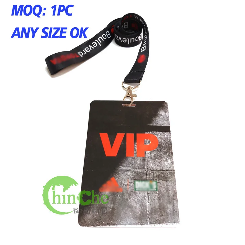 Custom PVC Plastic Laminates backstage Pass for live-event credential with lanyard