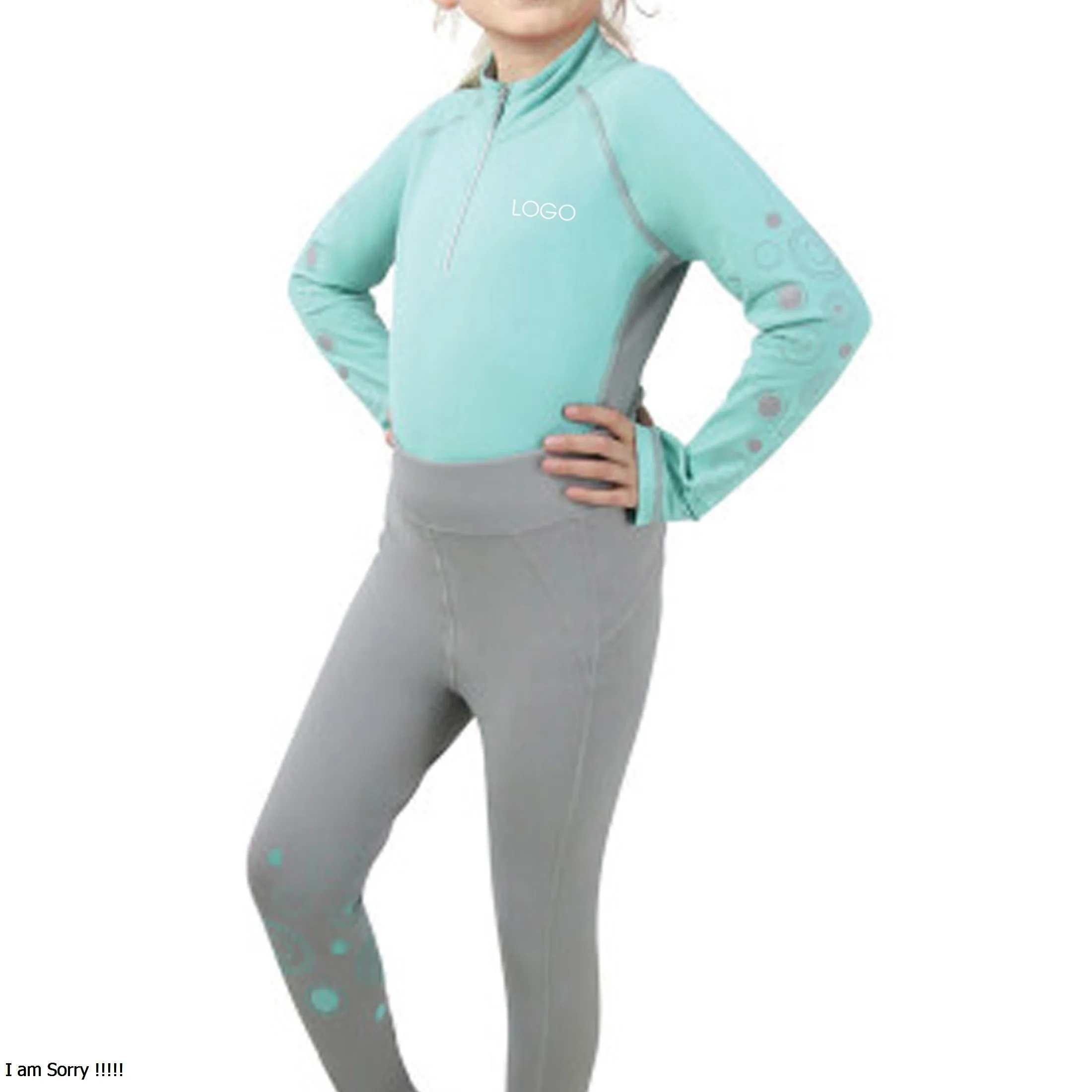 Kids Horse Riding shirts Equestrian competition shirts Training Schooling Tights base layers  Model Polyester Spandex PC