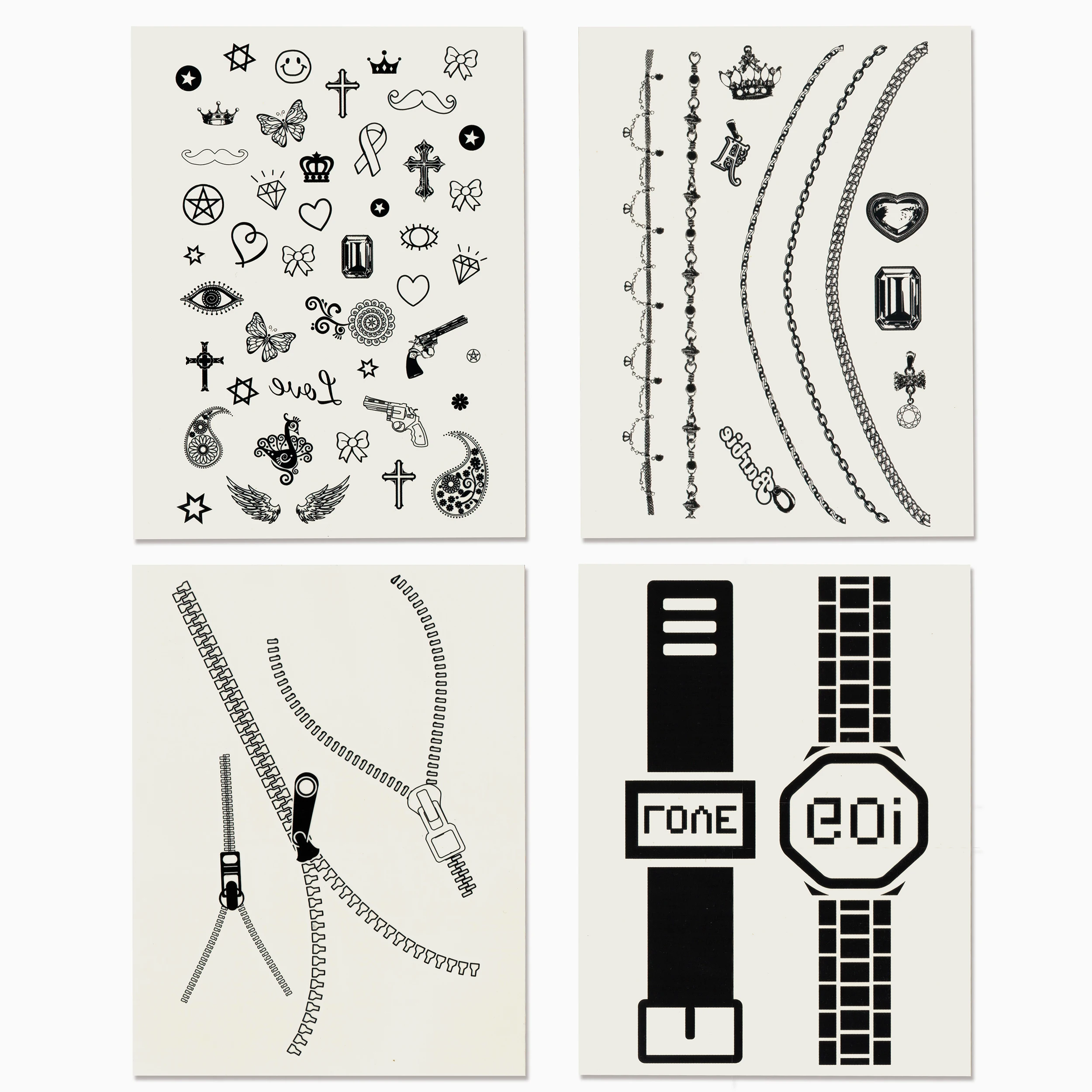 UV Tattoo Sticker, Available in Flower Shape Design