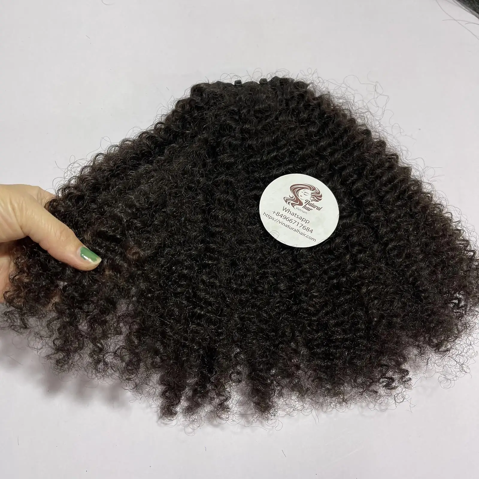 Raw Vietnamese Hair Bundles, Natural Black Kinky Curly Hair Bundle, 100% Vietnamese Raw Hair