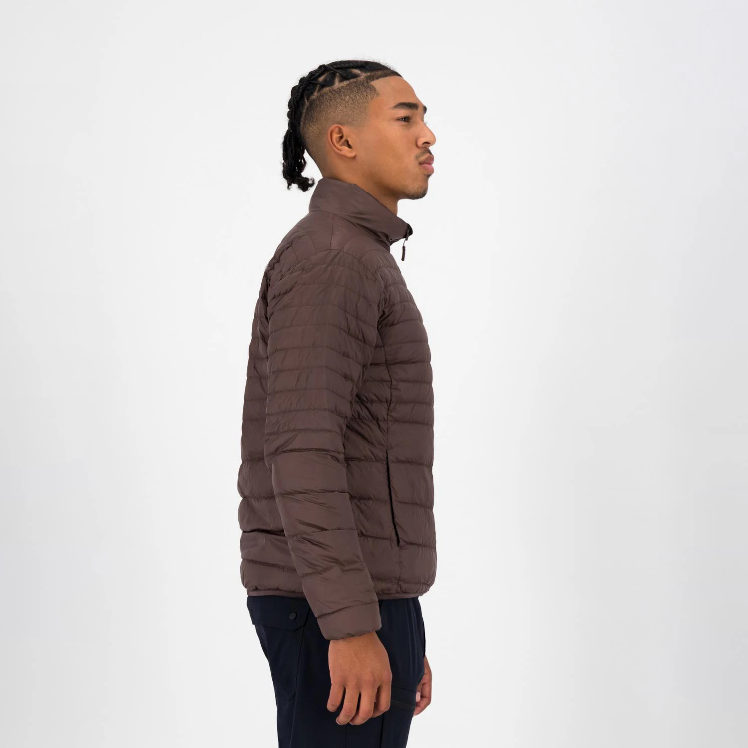 High Quality Lightweight Winter Puffer Jacket Men Fashion Bubble Quilted Bomber Coat Hooded Stand Collar Cheap Fabric Material