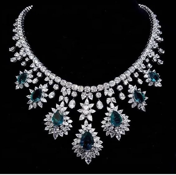 Luxury Bling Wedding Jewelry Sets Charm Moissanite Lab Grown Diamond High Quality Dubai Bridal Fine Jewelry Sets Online Buy