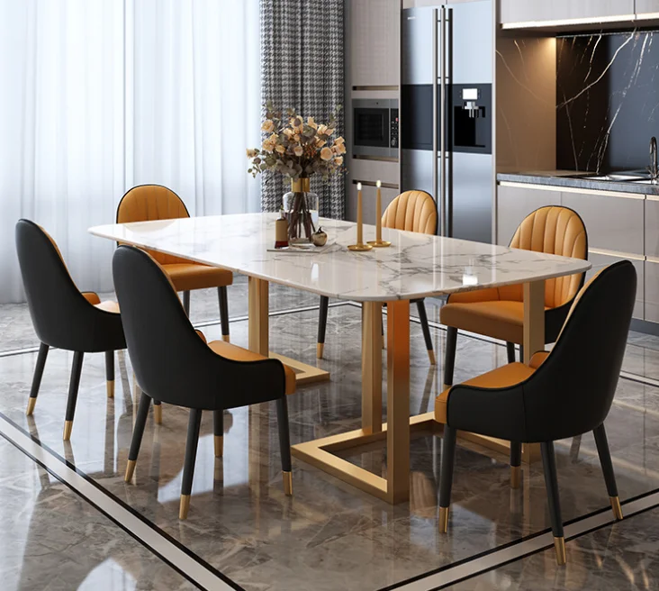 Cheap 2023 Modern Design House Furniture living room table Marble Dining Table Set dinning table and chair set