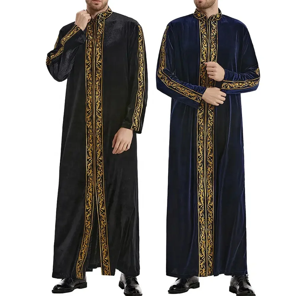 Wholesale High Quality Khamis Arab Islamic Most style fleece winter thobe Good Price thobe omani thobes for men