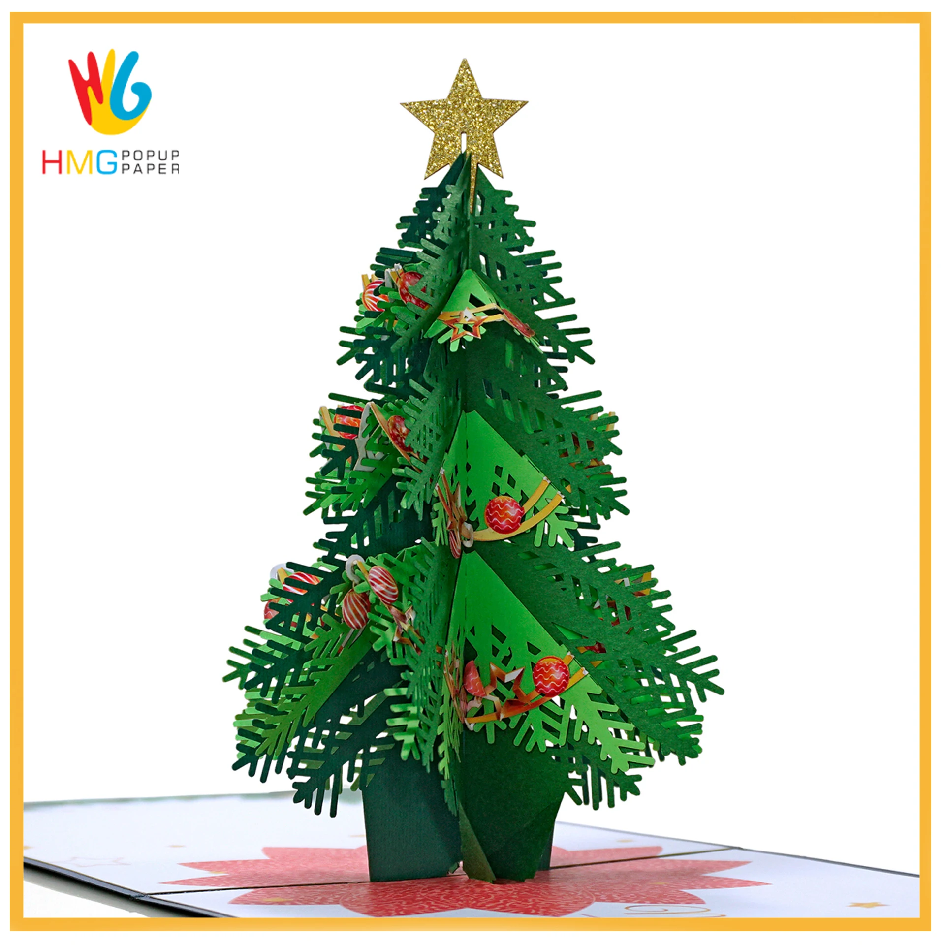 New Model Best Choice Wholesale Bus And Christmas 3D Pop Up Greeting Card Custom Design High Quality and Luxury