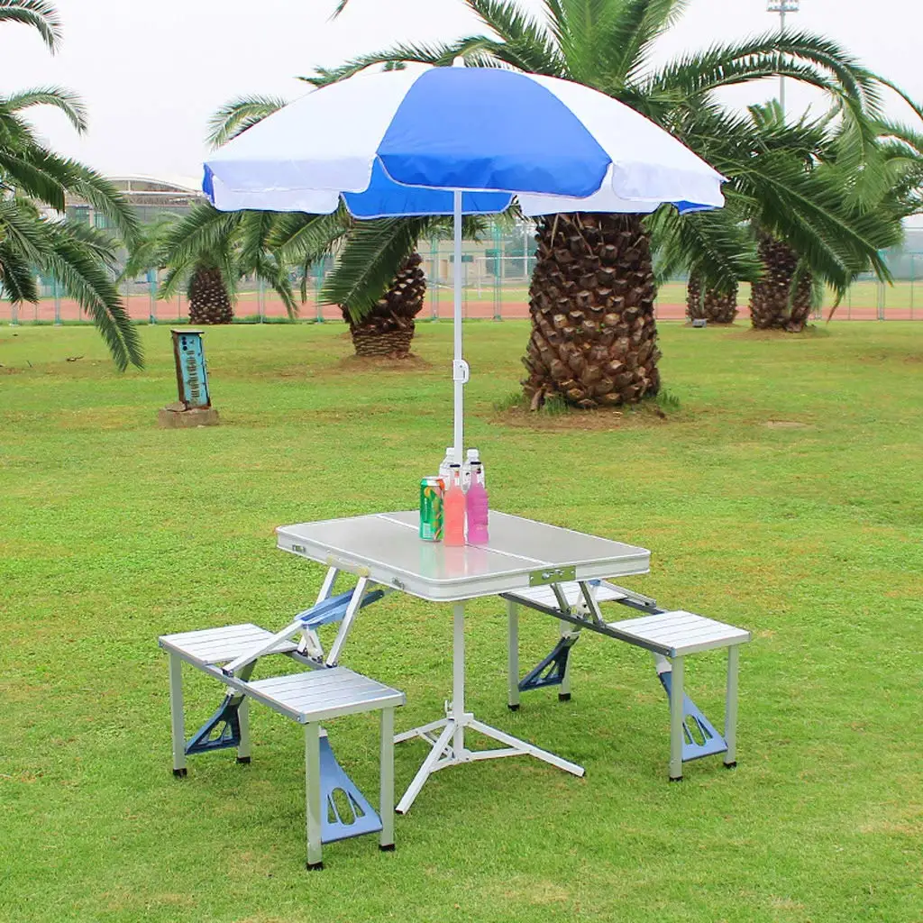 Custom camping table de foldable adjustable aluminum chair Outdoor picnic white portable plastic folding table and chair set