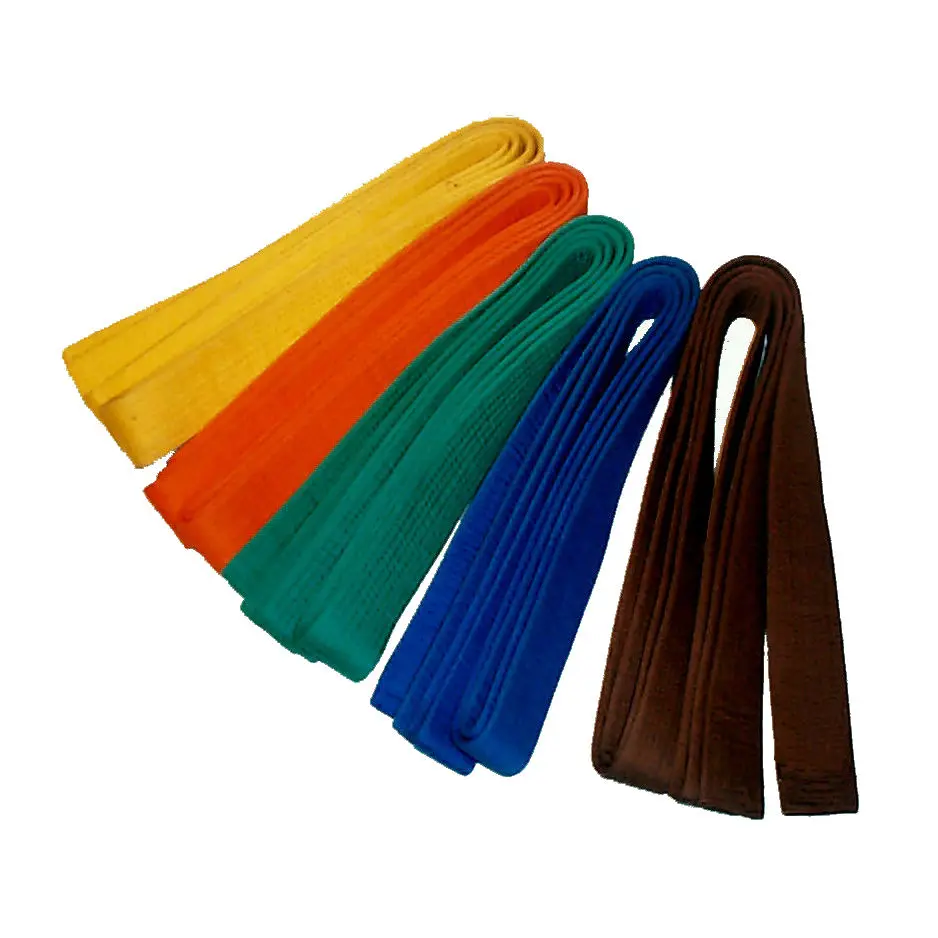 wholesale jiu jitsu belts nine stitching lines custom logos color stripe bjj judo karate taekwondo belts made in Pakistan