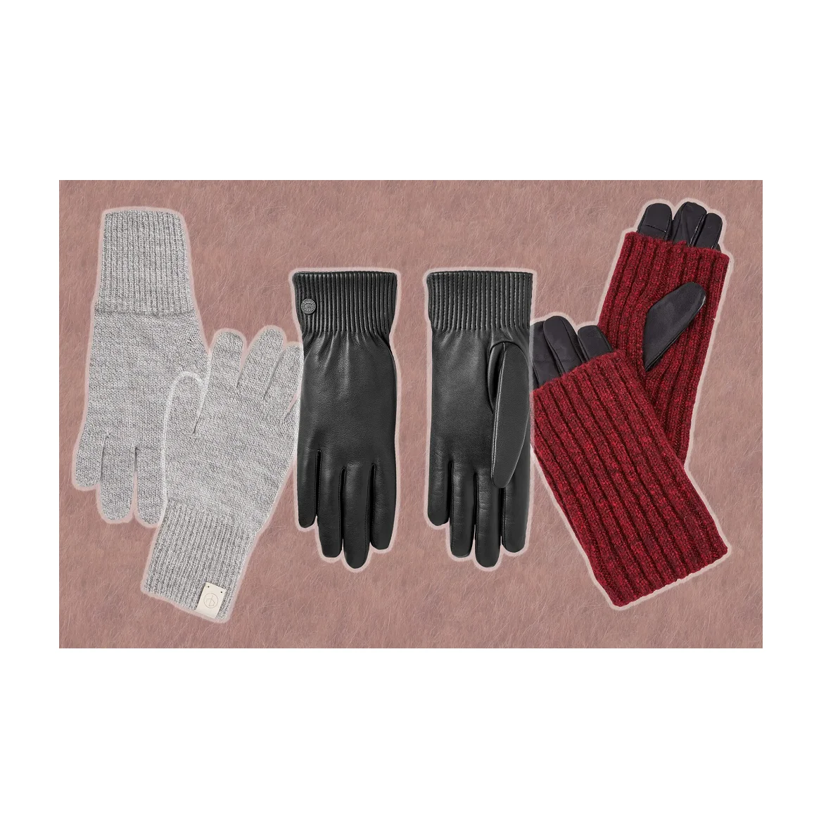 Breathable Seamless Knit Thin Section Slight To-uch Black Nylon Gloves-