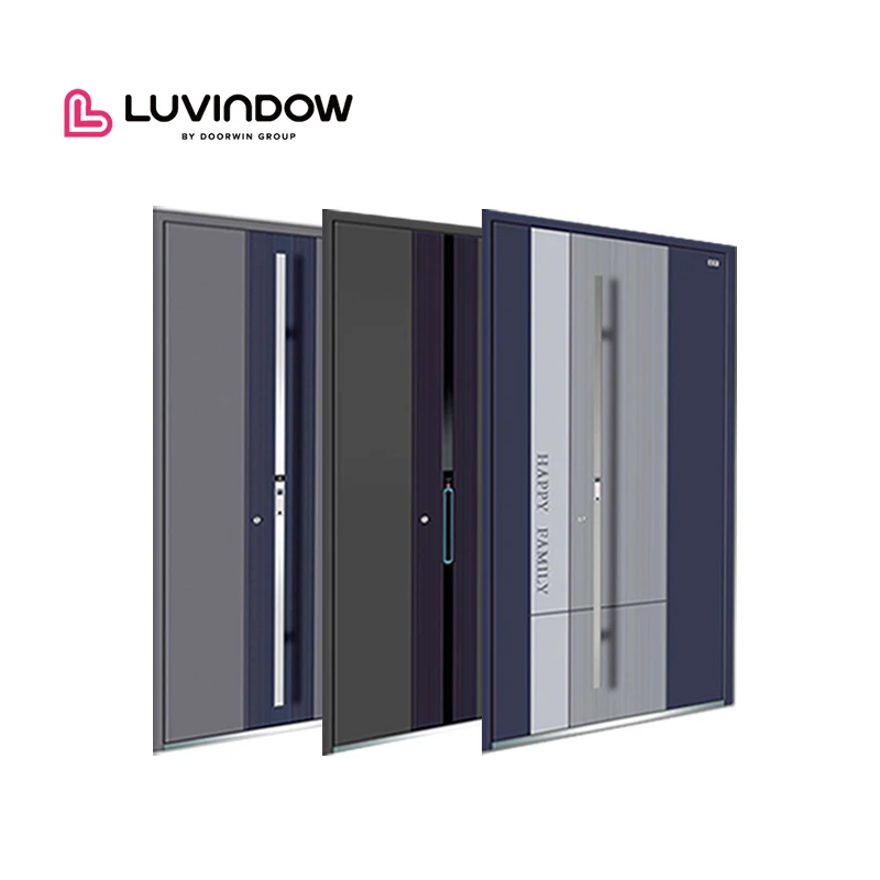 Classic American Standard Main Entry Doors Hurricane Impact Fire Resistant Security Exterior Aluminum Front Doors