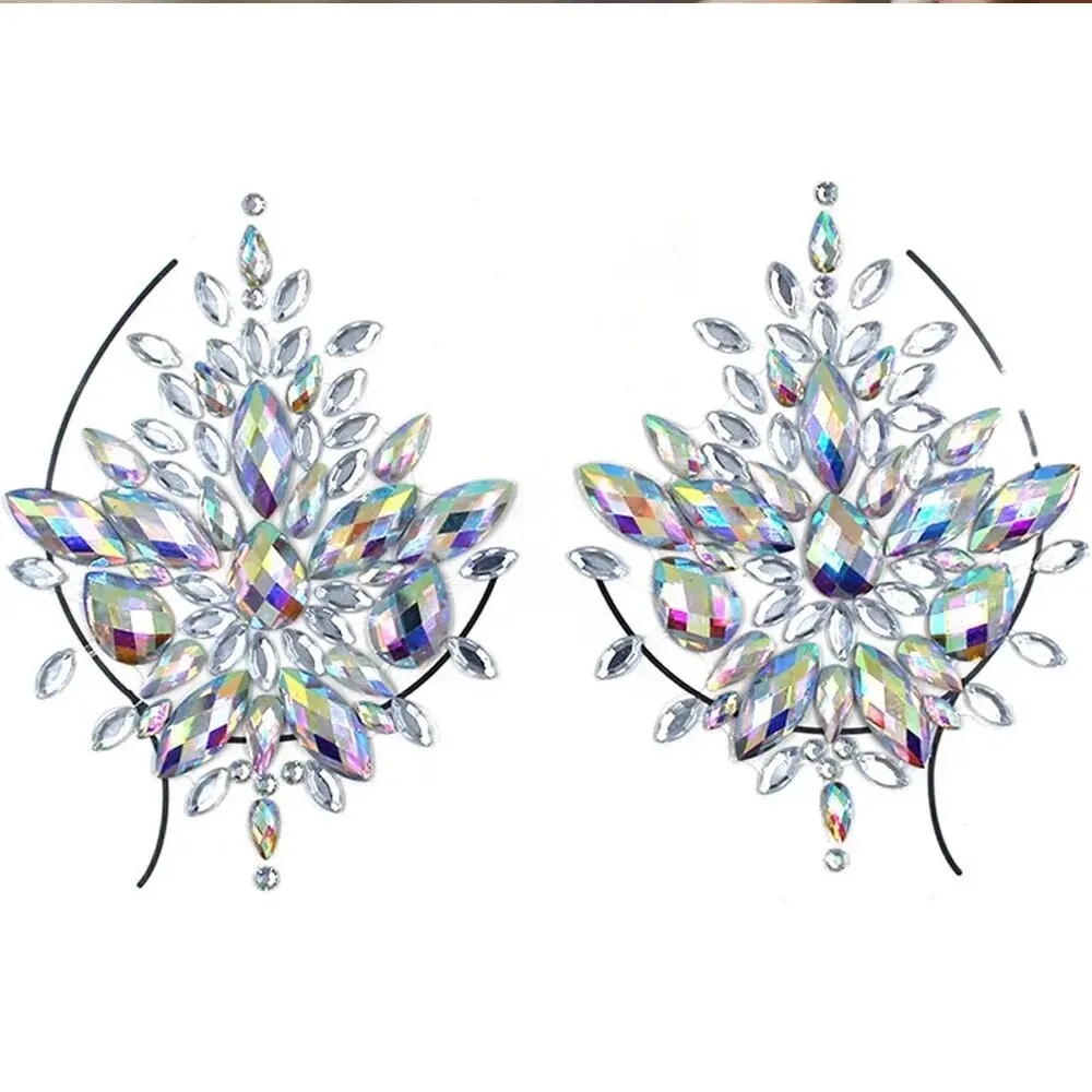 Stonefans Rhinestone Nipple Pasties Sexy  Accessories Body Jewelry Bust Nipple Cover Pasties Stickers Breast Adhesive