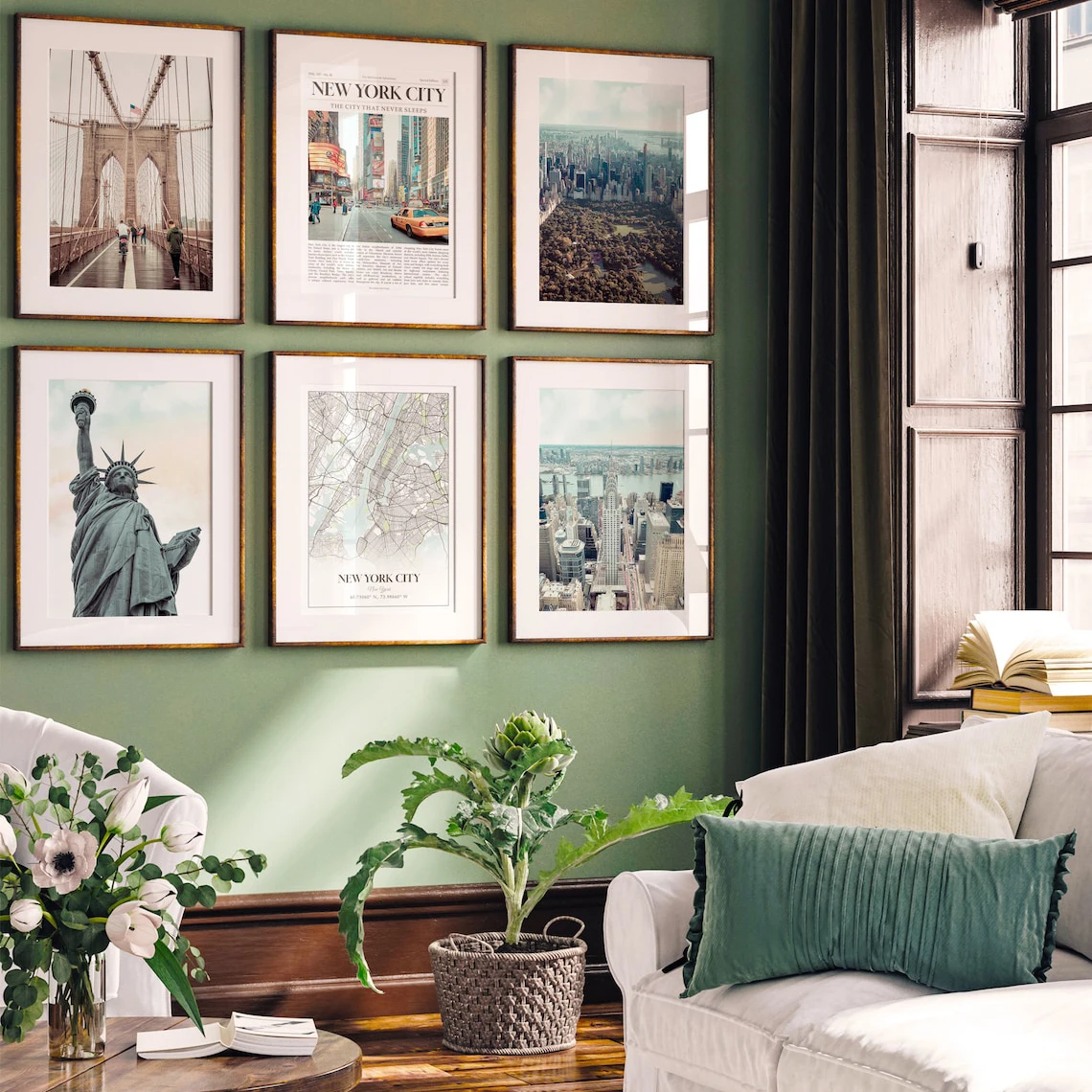 SQ New York City Photo Poster Wall Art United States America Photography Canvas Prints