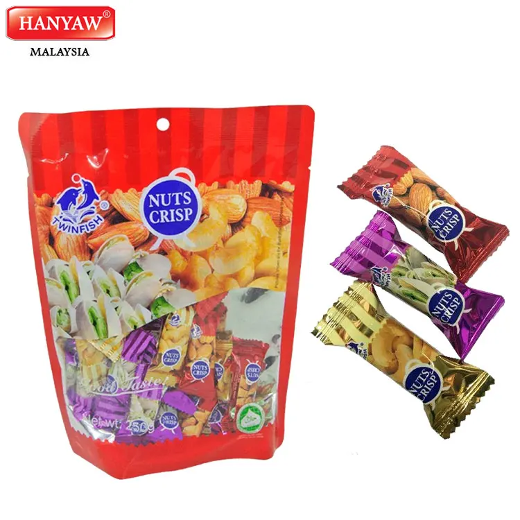 [Малайзия] Быстрая доставка + сертифицированные Halal орехи, хрустящие арахисовые конфеты (250 г x 24 пакета/коробка)