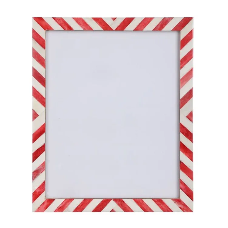 White And Red Decorative Countertop Photo Frame Mother Of Pearl Ottoman Bone Inlay Photo Case Image/Picture Frame