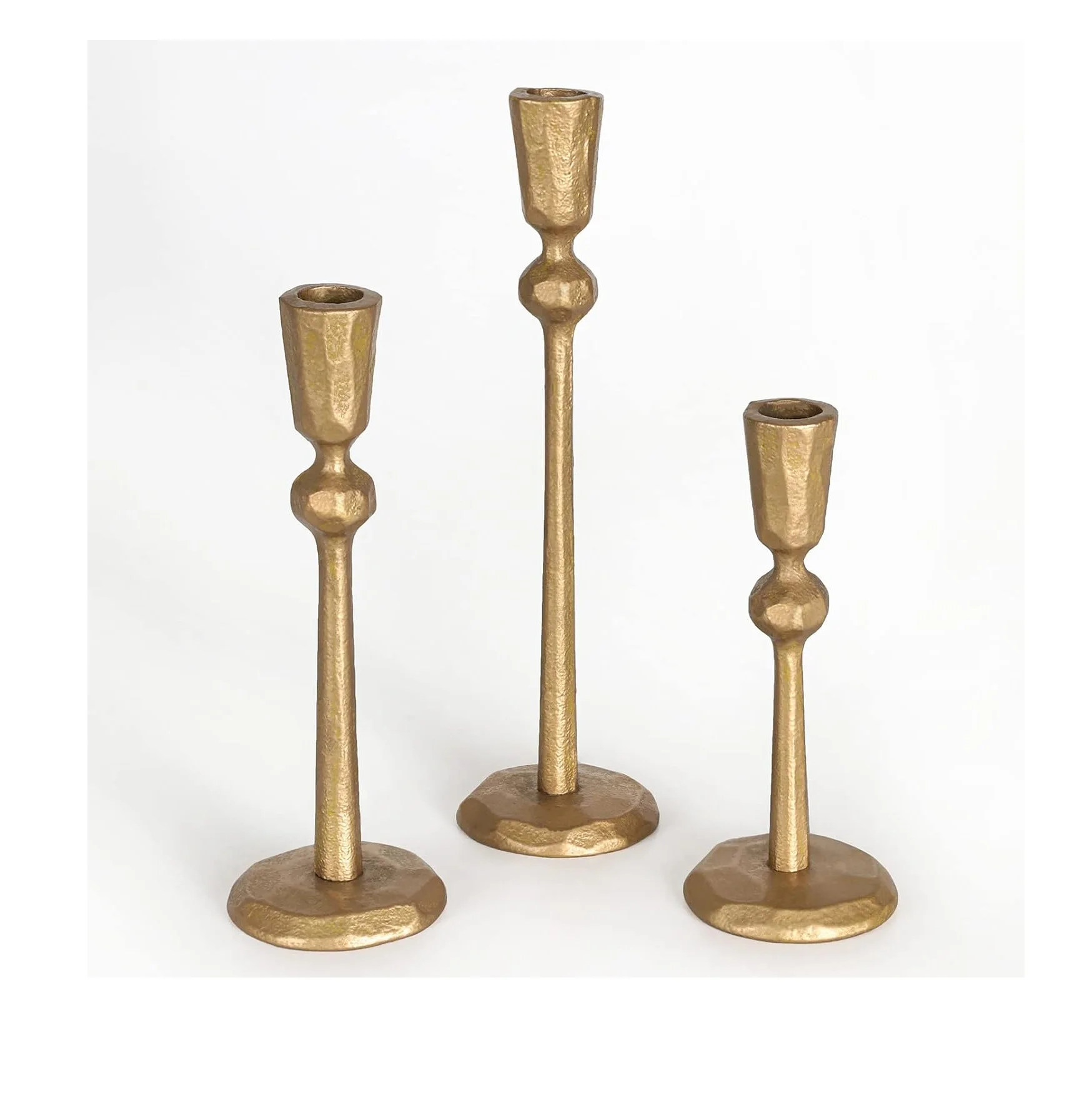 Gold Candlestick Candle Holders - Decorative Candle Holders for Candlesticks Taper Candles Set of 2 for Dinning Table Fireplace