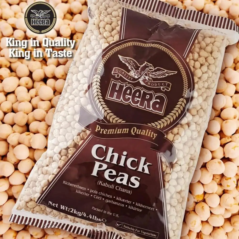 Dried Chickpeas For Cooking Heera Brand 2KG / Where to Buy Best Brand Kabuli Chickpeas 7mm From Turkey / Chickpeas For Sale