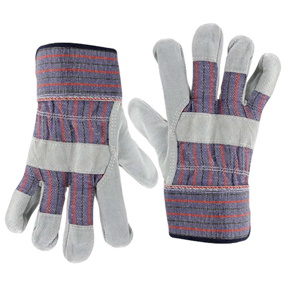 Cow Split Leather Work Driver Glove Multifunction Truck Warehouse Garden Farm Men Women Outdoor Work Glove with own logo