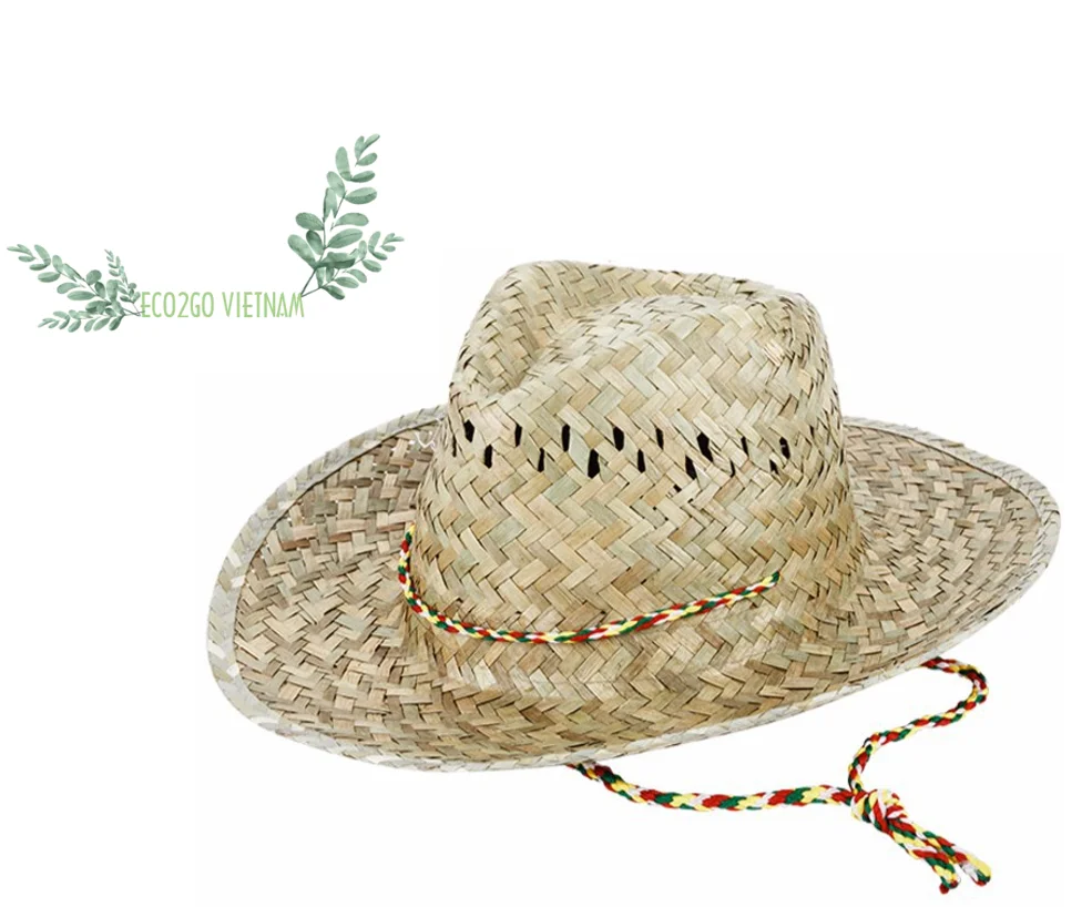 Top One Product Of Summer Color Straws Hat And Cowboy Hat Straw Natural Material By Eco2go Vietnam