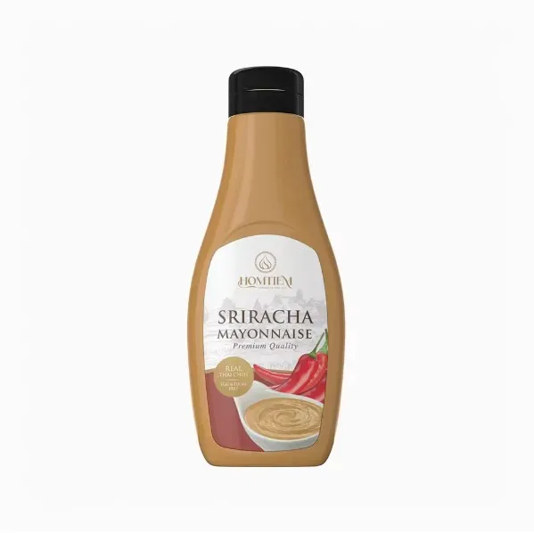 Homtiem 7.04 Oz (200g.) Sriracha Mayonnaise Squeeze Bottle Vegan Non-GMOs Egg Free Gluten Free Dairy free