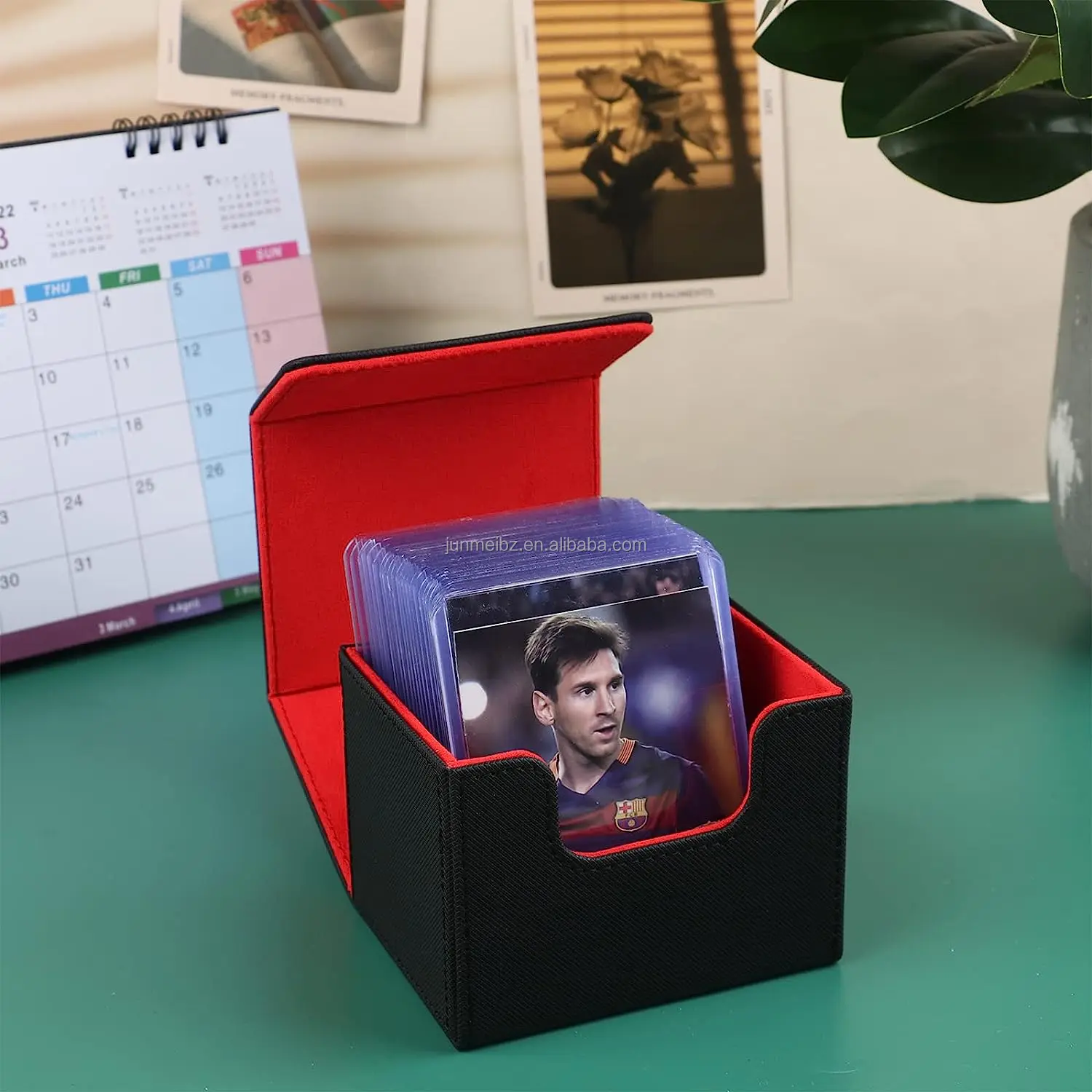 High-End Custom Card Deck Box Yugioh MTG Trading Card PU Leather Deck Box Storage Game Card Box