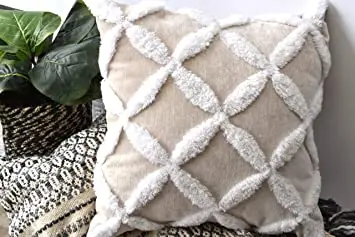 Colorful And Beautiful  With  Embroidery Design Over Tufted  Cushion Cover Moroccan Style Tufted Cushion Cover