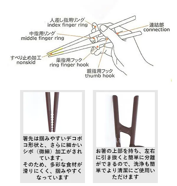 Wholesale Korea Style Plastic Easy Learner Chopstick Practice