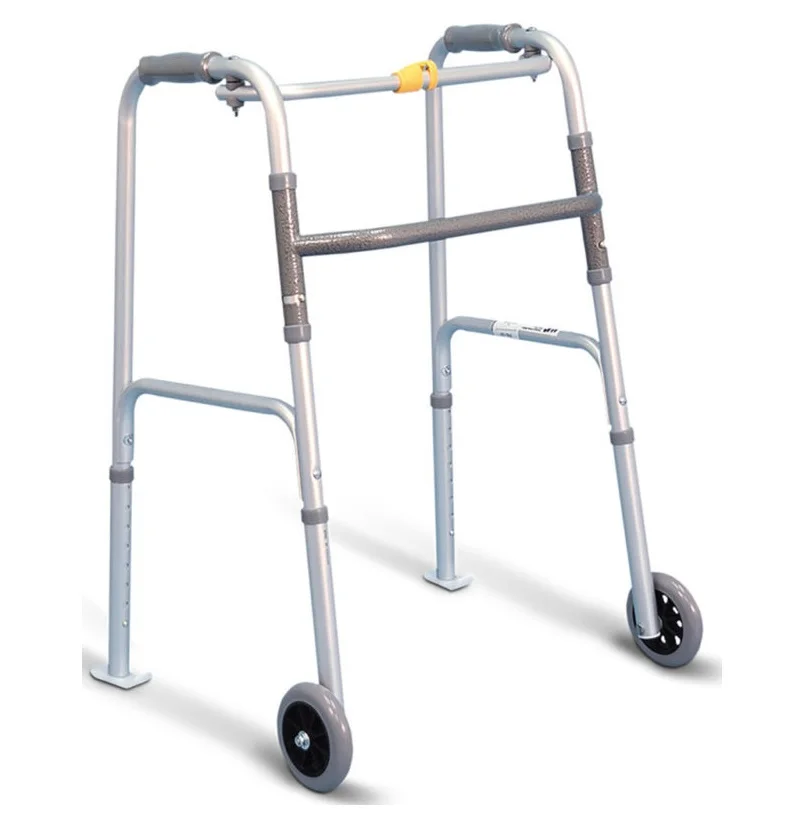 ONE BUTTON FOLDING WALKER WITH WHEELS FOR ADULT CE( ELDERLY walker,walking aid)
