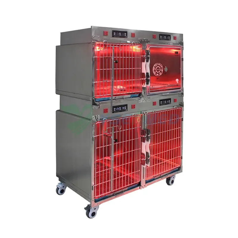 shpujia factory veterinary icu cage canil uai isolation oxygen heated hospital cage banks for veterinary clinics