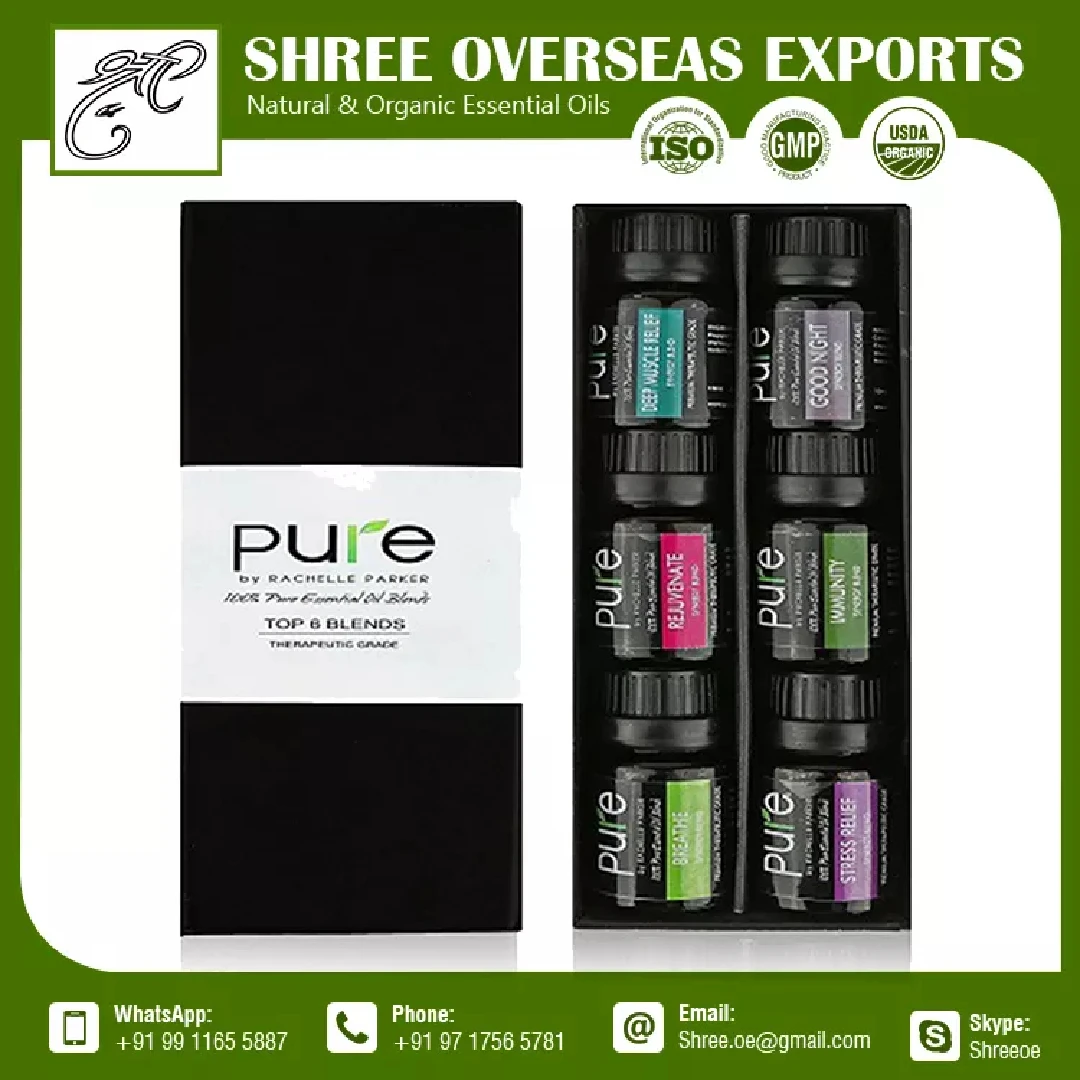 Organic Essential Oil Gift Set Massage Aromatherapy Oil Improve Skin Health Custom Packaging In Cheap Price