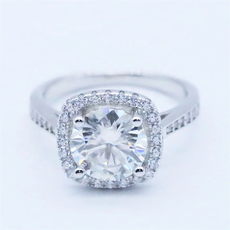 France jewelry square 18k gold plated cz diamond jewelry ring minimalist glass baguette zircon rings