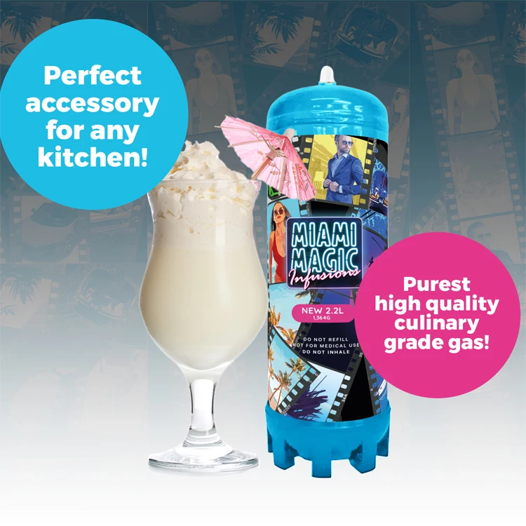 Top Selling Miami Magic Cream Charger Cylinder Dispenser 2.2L High Quality Dessert Making Tool at Low Price from USA Origin