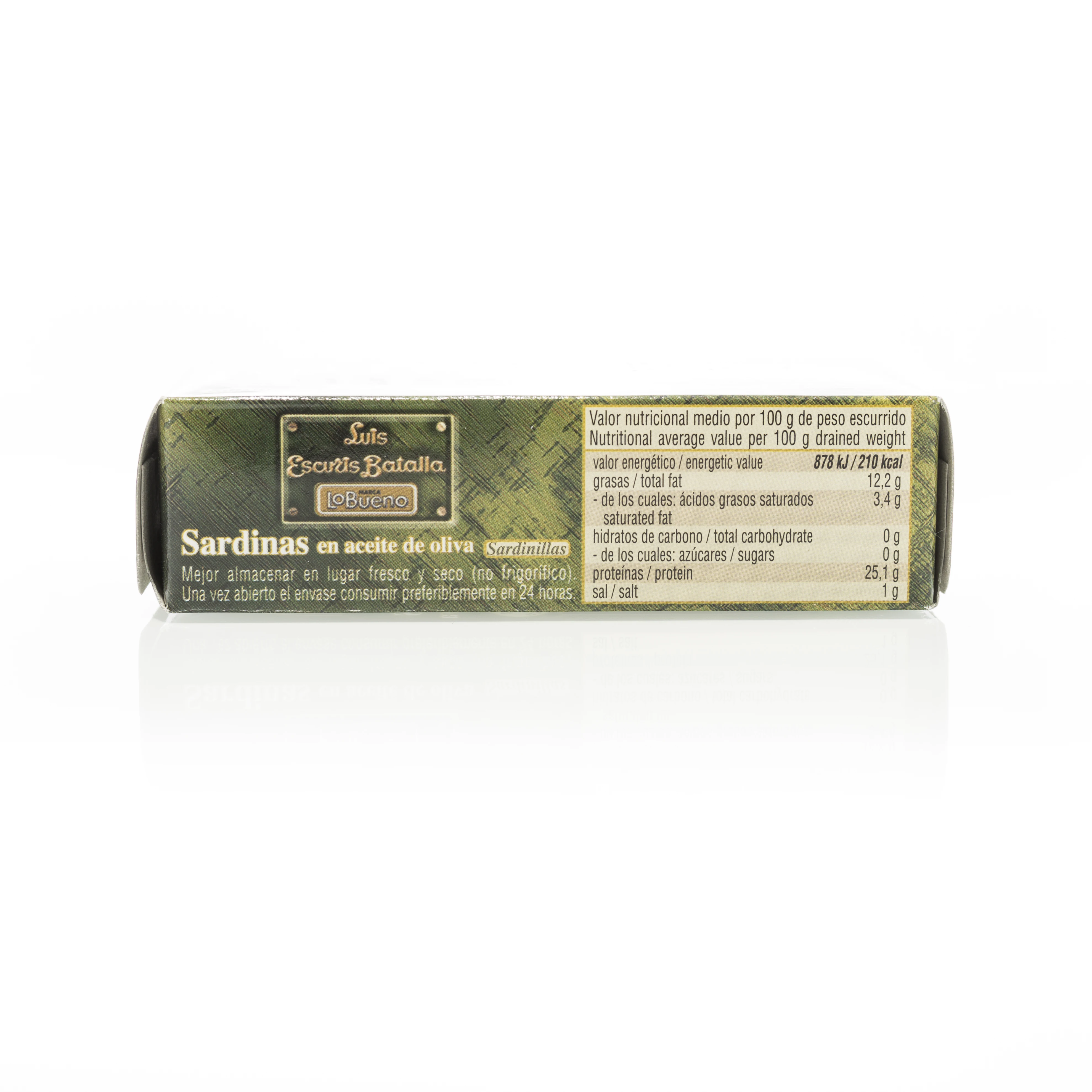 Canned Sardines in Olive Oil 12-15 pieces | Product from Spain | High Quality MSC | Conservas Luis Escuris Batalla