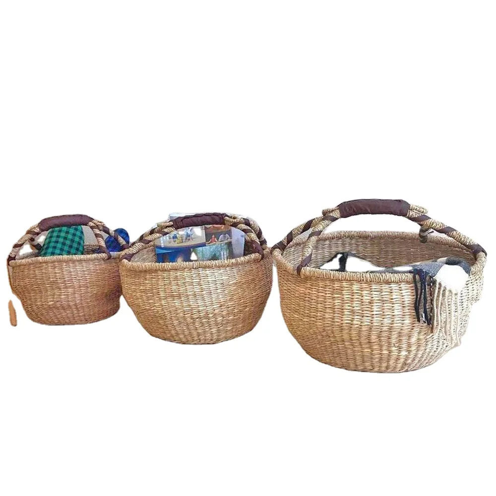 Storage basket home basket with handle large capacity picnic basket Vietnam high quality