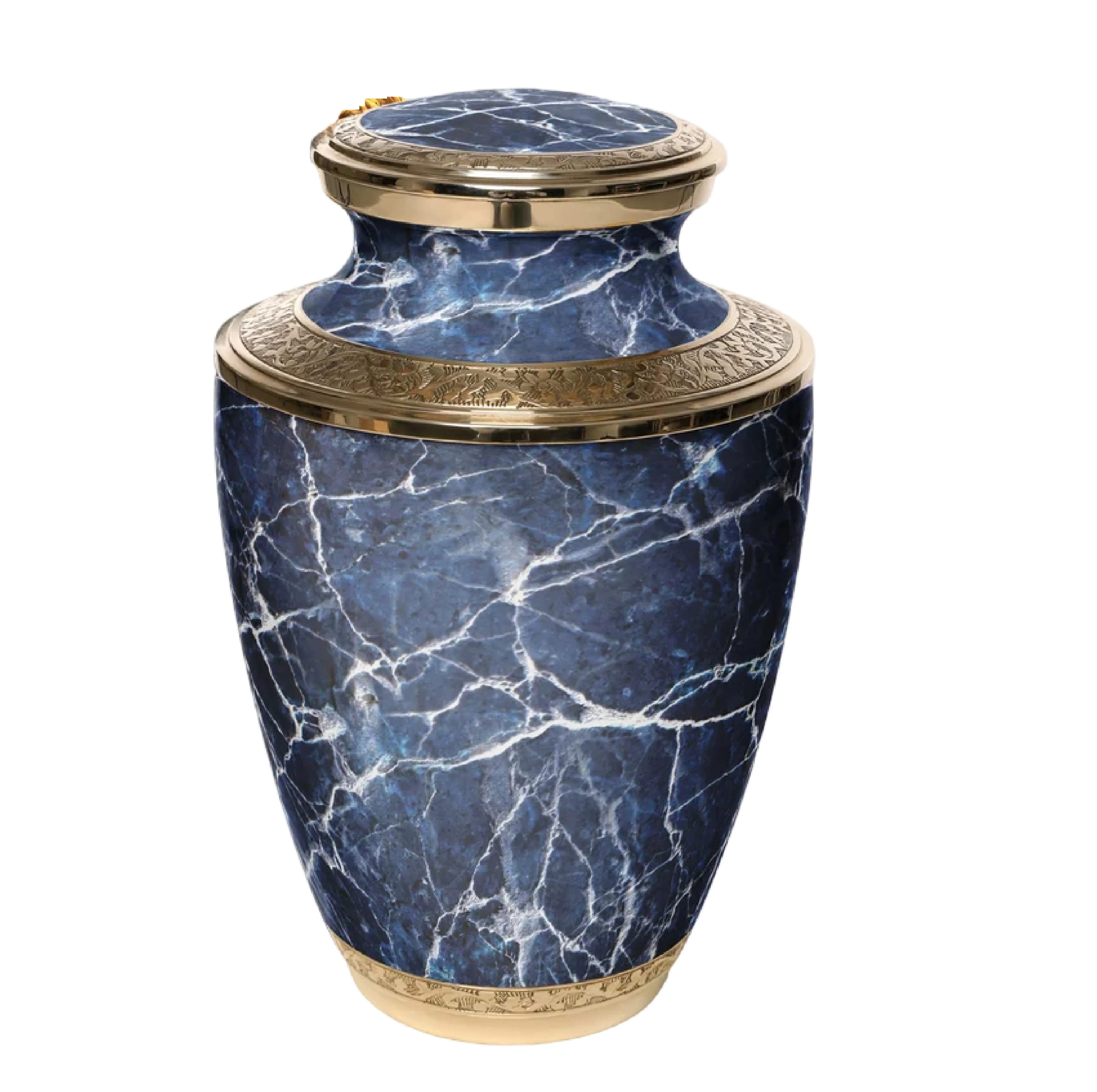 Beautiful Granite Sticker Finished Brass Cremation Urns Indian Hand Made Metal Funeral Urns Made In India