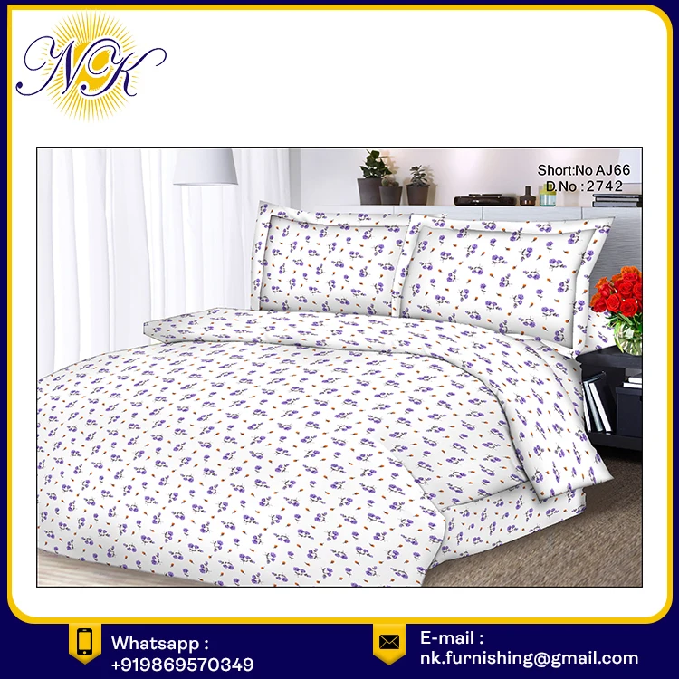 Alluring Floral Print Cotton Fabric Traditionally Made Duvet King Size Bedding Set With Pillow Covers Neelkamal Wholesale Dealer