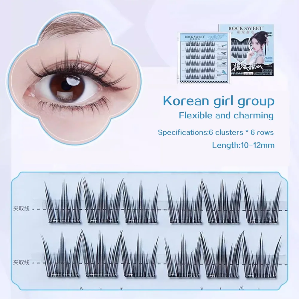 Rock Sweet New Serie Glue Free Faux Lashes Novice Friendly Moonlight Dew Multi Styles Reusable Self Adhesive Diy Eyelashes