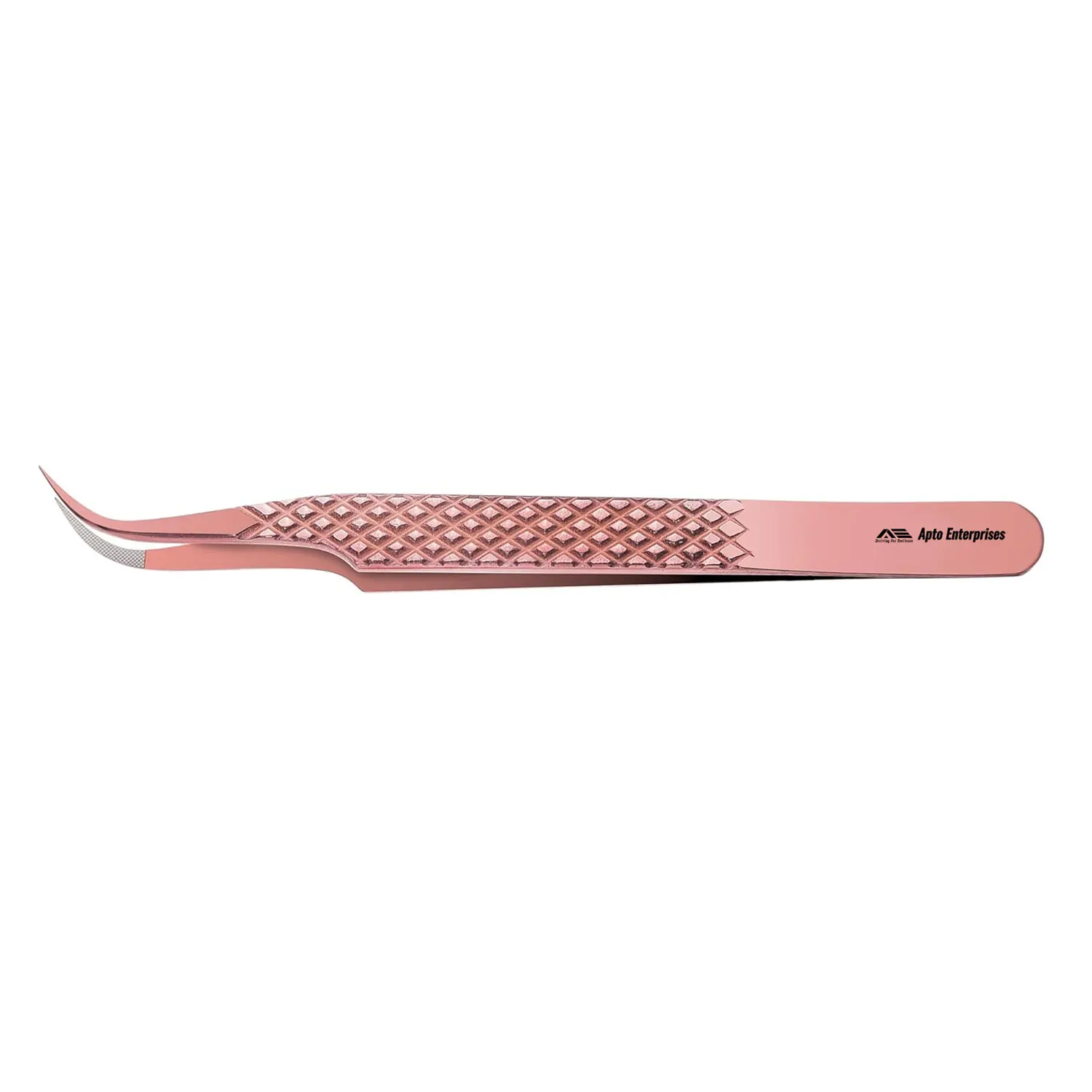Precision Eyelash Grooming Stainless Steel Sustainable Lash Applicator Curved Eyelash Tweezers For Strip Lashes