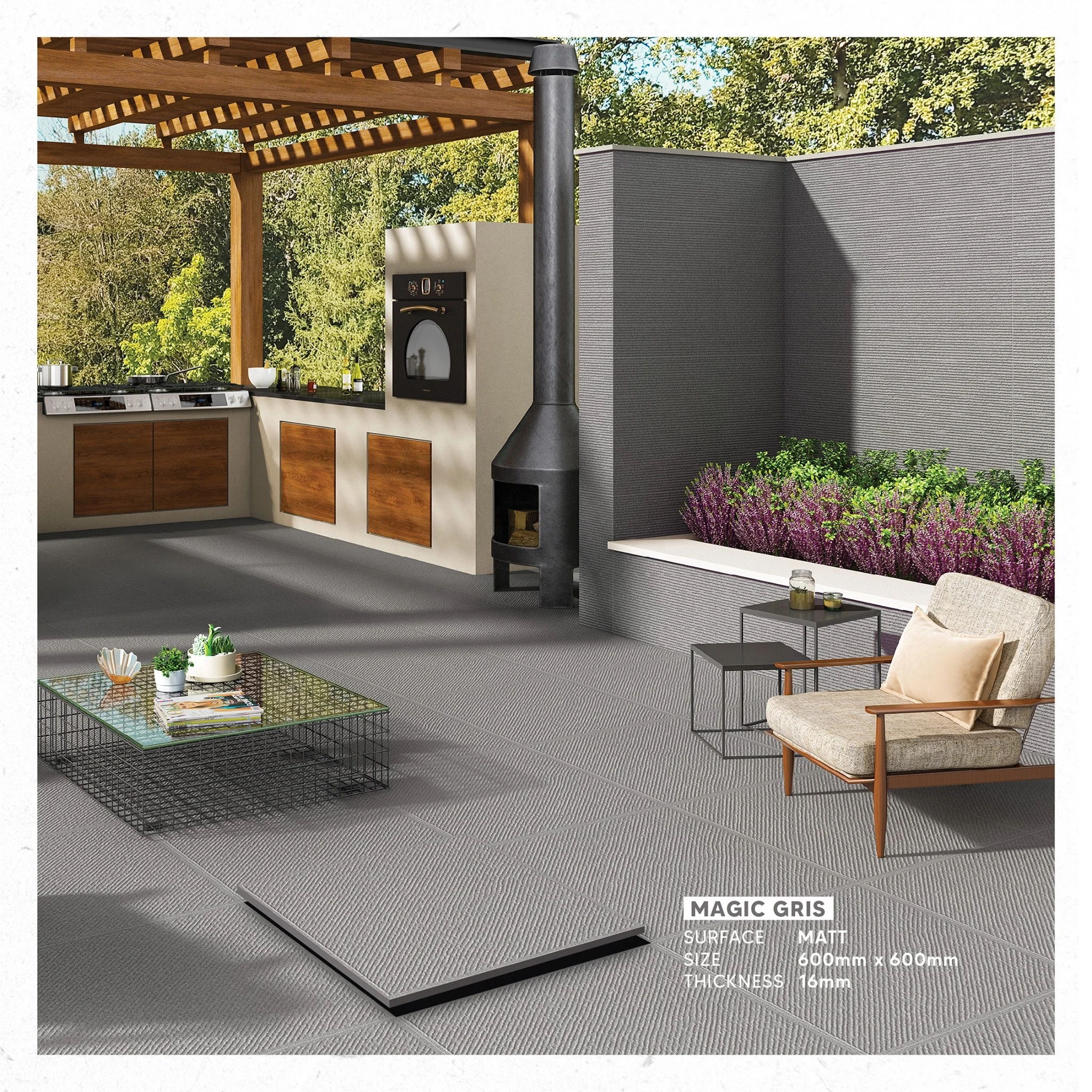 Full Body 60*60 cm Porcelain Basaltino Top Quality Wholesale Natural Stone Facades 20mm Porcelain Paver Paving Tiles 600*600mm