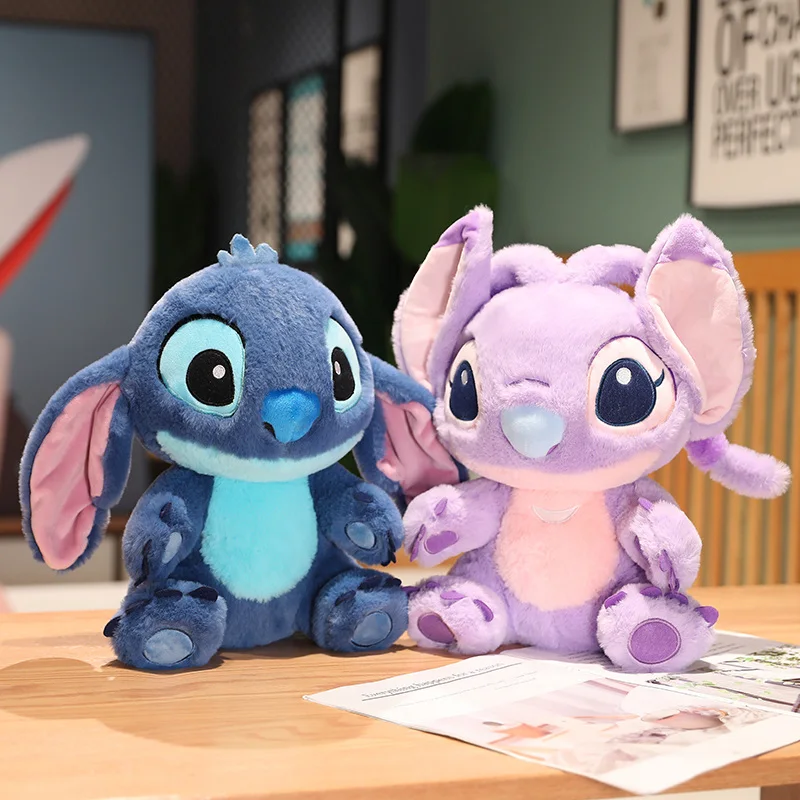 Kawaii cute Stitch Stuffed Animal Doll Soft Blue Purple Elf Plush Toys Lilo & Stitch Anime Movie Plushies Xmas Gift