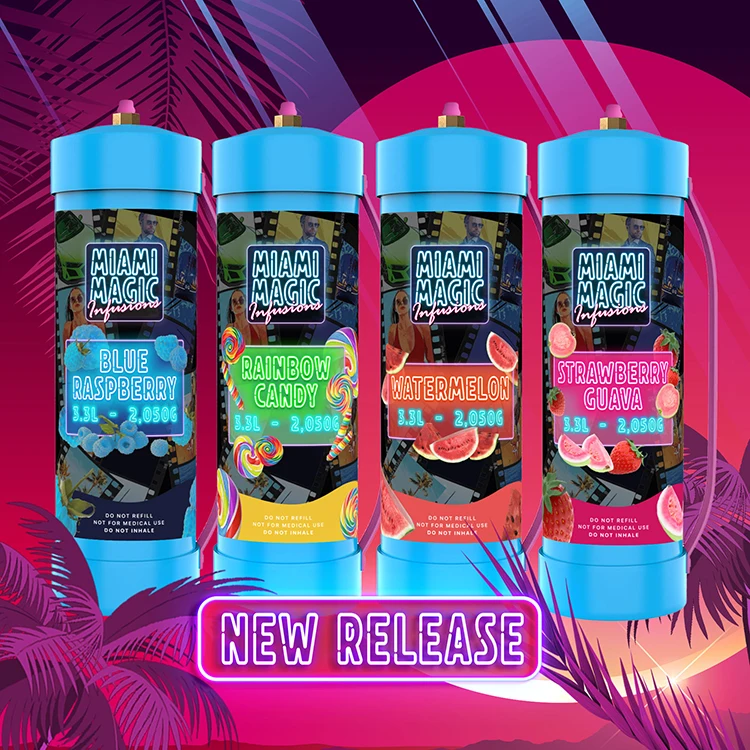 Exclusive Sale on Best Quality Kitchen Use Dessert Making Tool Miami Magic Watermelon Flavor 3.3L Cream Charger Cylinder