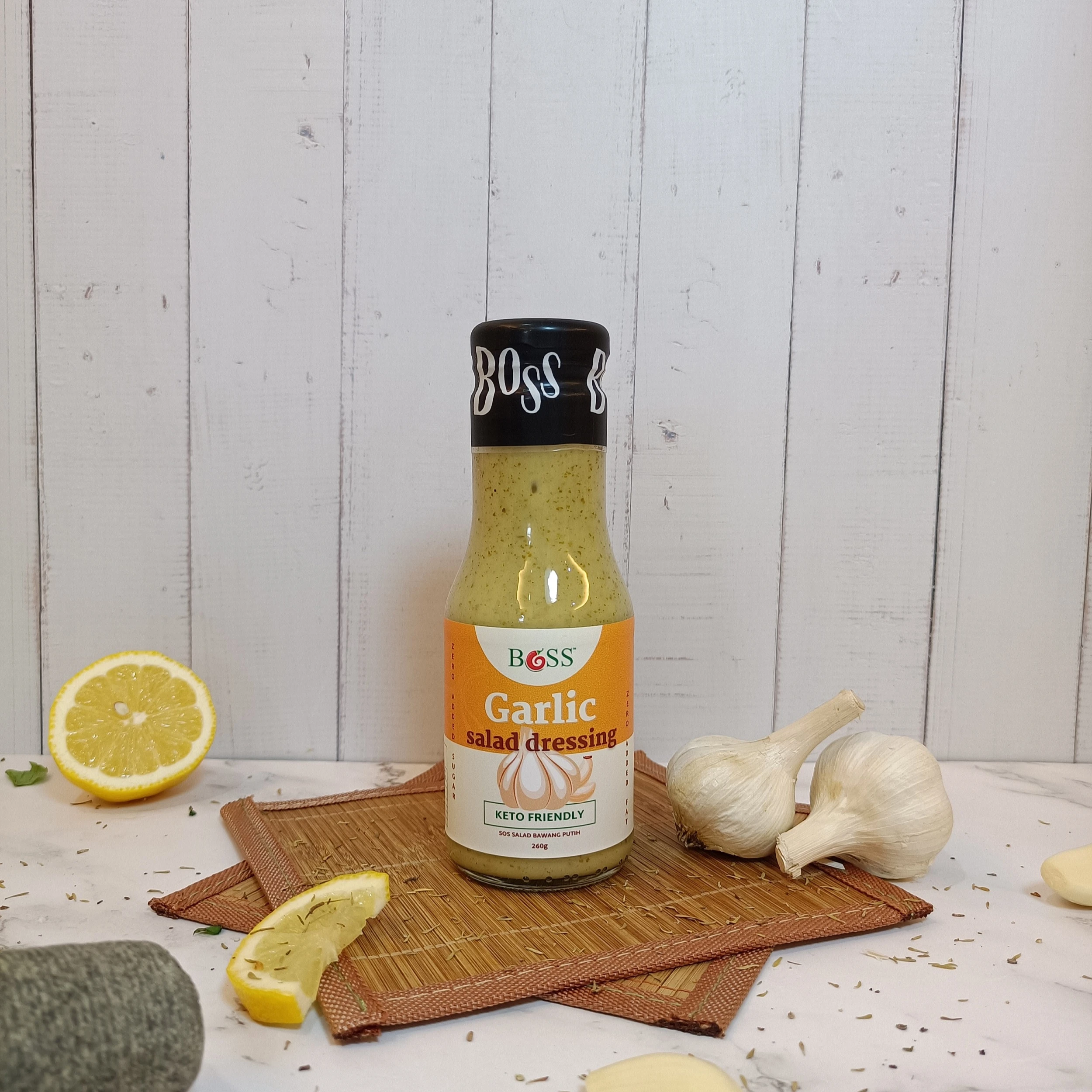 Organic Garlic salad dressing Wholesale Preservatives free OEM factory price 270g Halal sauce for Dipping