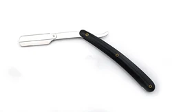 Professional Stainless Steel Full Black Parker Straight Barber Razor with Customized Logo and Packing