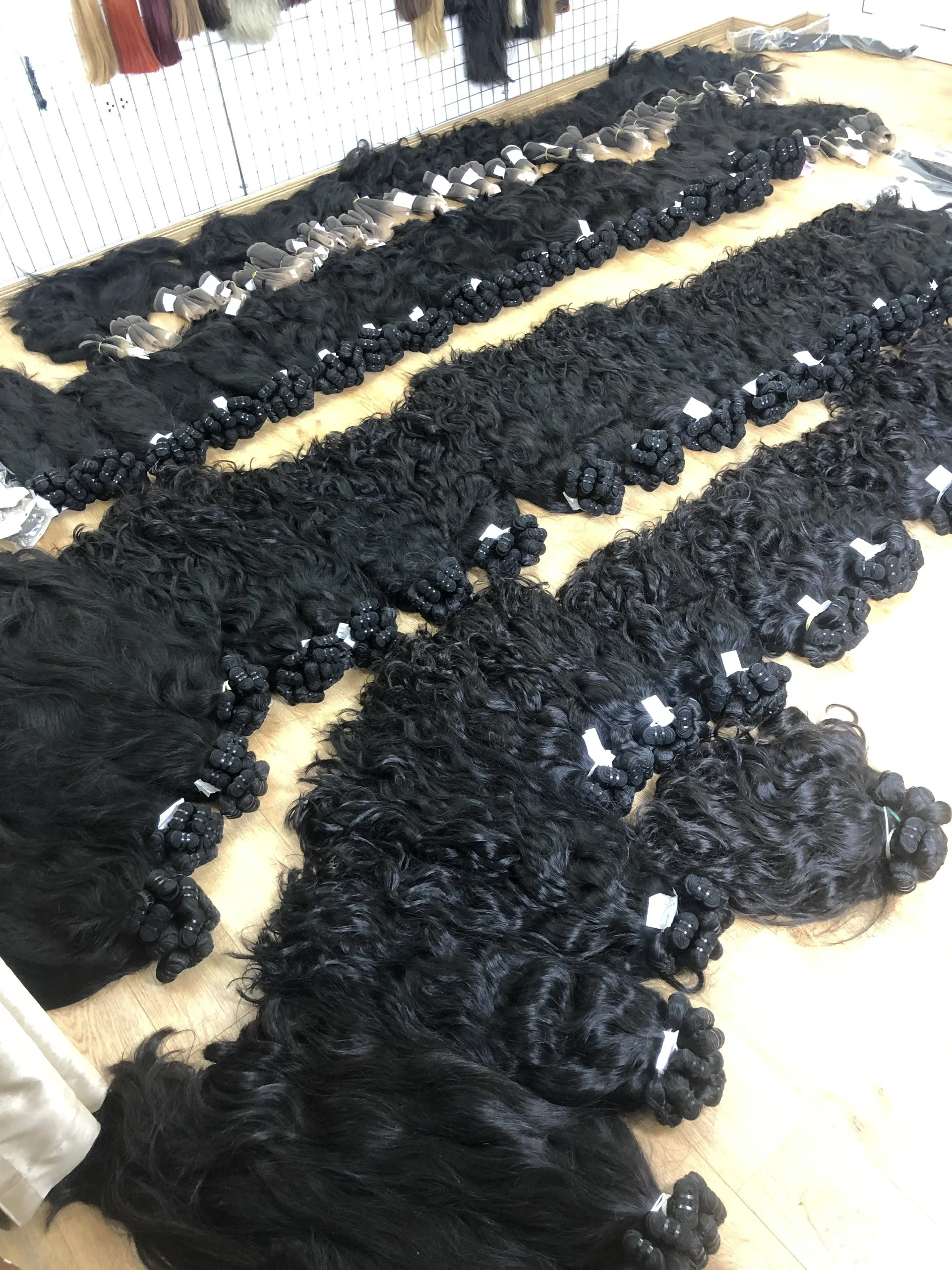 Double weft hair extensions human virgin hair bundle for beauty women, lifelike meche human hair 100% Vietnam virgin color