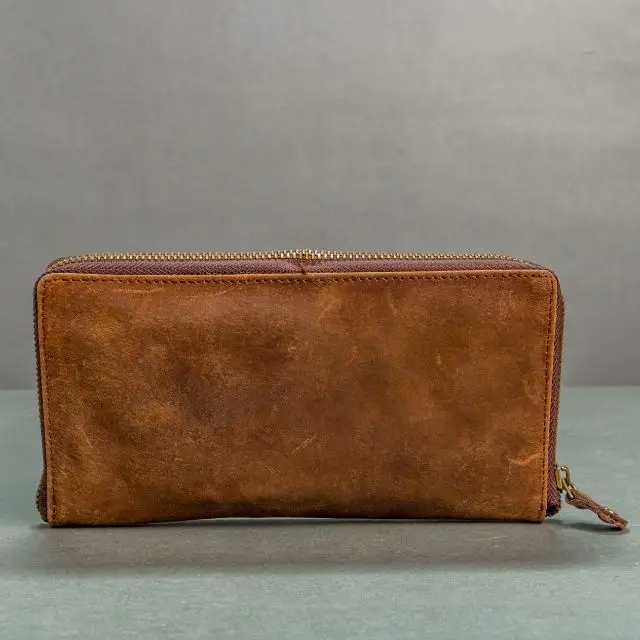 Genuine Leather Women Wallet Long Multi-Card Holder Large Capacity RFID Wallet for Women Mobile Phone Purse