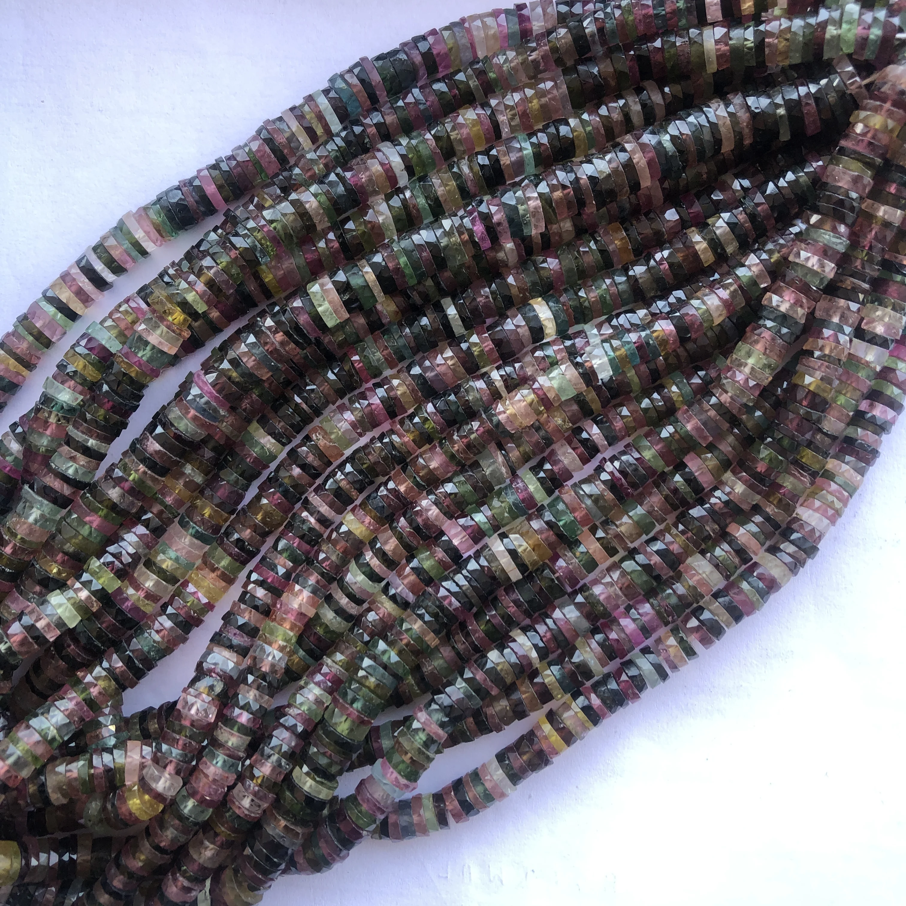 Multi Precious Faceted Rondelle Beads Rainbow Sapphire Beads Handmade Jewelry Multi Precious Beads Personalized Handmade Gift